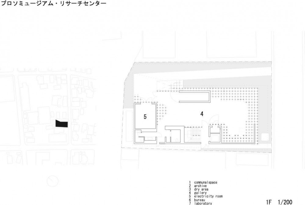 Museo y Centro de Investigación GC Prostho / Kengo Kuma & Asociados (3) Planta 1